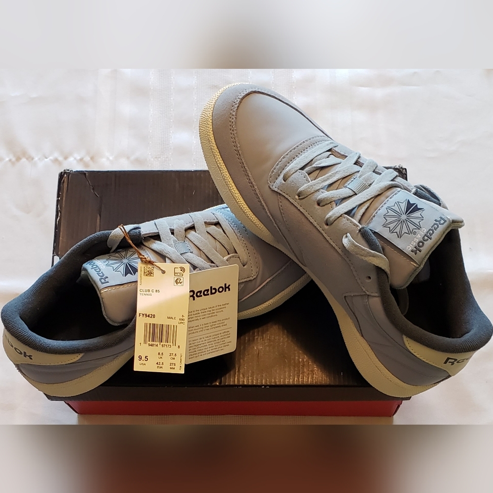 NEW Reebok Club C 85 Tennis Shoe Color Blue/Chalk Size Men's 9.5
